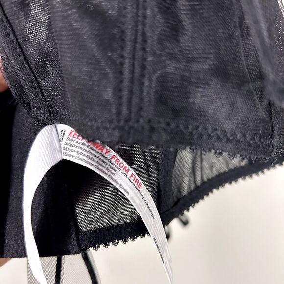 Urban Outfitters Out from Under Black Mesh Corset Halter Sexy Lingerie Top Small - Picture 7 of 8